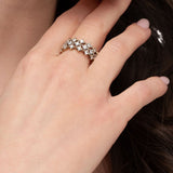 NORTH SOUTH SHARED CLAW DIAMOND BAND IN 14 KARAT GOLD - ALL RINGS