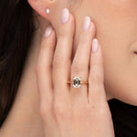 EMERALD CUT LAB GROWN DIAMOND KNIFE EDGE RING IN 14 YELLOW GOLD - ALL ENGAGEMENT RINGS