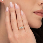 TRIPLE BLOSSOM RING IN 14K YELLOW GOLD - 