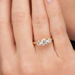 TRIPLE BLOSSOM RING IN 14K YELLOW GOLD - 