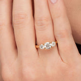TRIPLE BLOSSOM RING IN 14K YELLOW GOLD - 