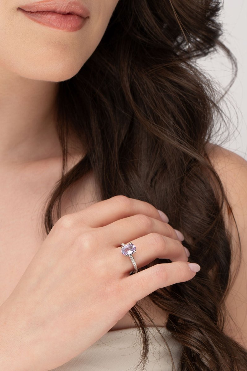 MONROE PALE PINK SAPPHIRE ENGAGEMENT RING - ALL RINGS