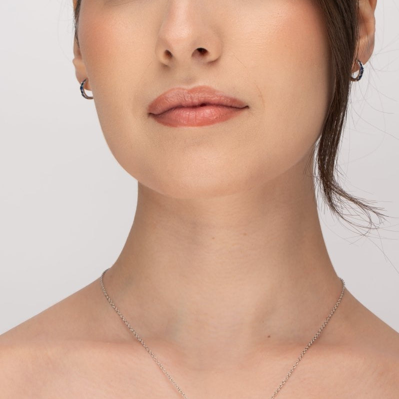 COUNTESS BLUE SAPPHIRE PENDANT IN WHITE GOLD - NECKLACES
