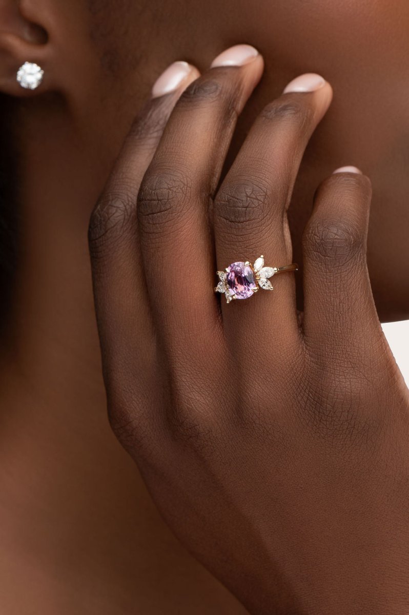OLIVIA PINK SAPPHIRE & DIAMOND RING - ALL RINGS