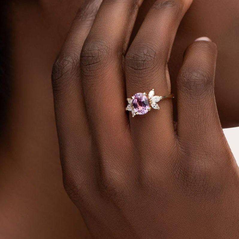 OLIVIA PINK SAPPHIRE & DIAMOND RING - ALL RINGS