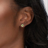 VICTORIA PERIDOT EARRINGS IN WHITE GOLD - EARRINGS