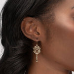 FILIGREE MEDIUM TASSEL DROP EARRINGS IN 14K YELLOW GOLD - EARRINGS