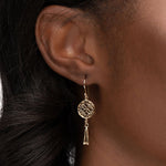 SMALL FILIGREE TASSEL DROP EARRINGS IN 14K YELLOW GOLD - EARRINGS