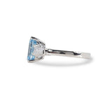 CUSTOM LAB-GROWN FANCY BLUE DIAMOND & DIAMOND THREE-STONE ENGAGEMENT RING IN PLATINUM -