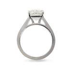 CUSTOM CUSHION-CUT DIAMOND ENGAGEMENT RING WITH DIAMOND BAND IN PLATINUM -