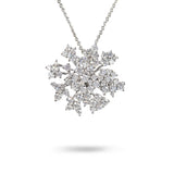LACE DIAMOND NECKLACE IN 14K WHITE GOLD