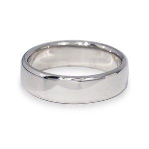 FLAT ROUNDED COMFORT BAND WHITE GOLD - ALL RINGS