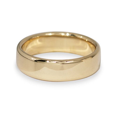FLAT ROUNDED COMFORT BAND YELLOW GOLD - ALL RINGS