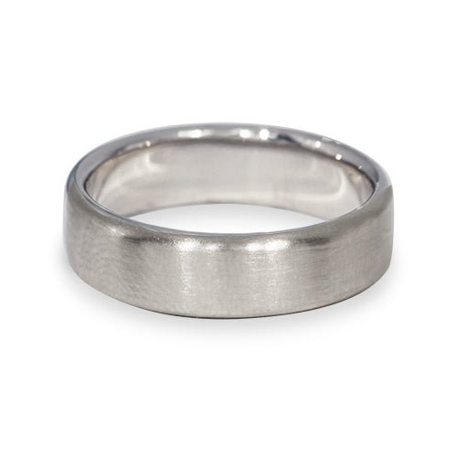 MATTE FLAT ROUNDED COMFORT BAND IN STERLING SILVER - ALL RINGS