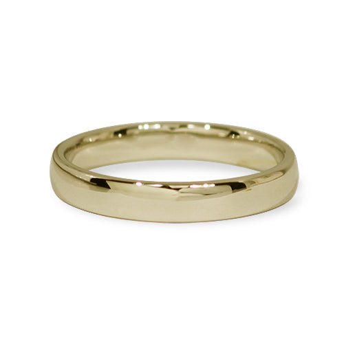 NARROW COMFORT WEDDING BAND IN YELLOW GOLD WITH FLAT TOP AND ROUNDED EDGES - ALL RINGS