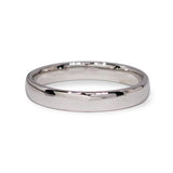 NARROW COMFORT WEDDING BAND IN PLATINUM WITH FLAT TOP AND ROUNDED EDGES - ALL RINGS