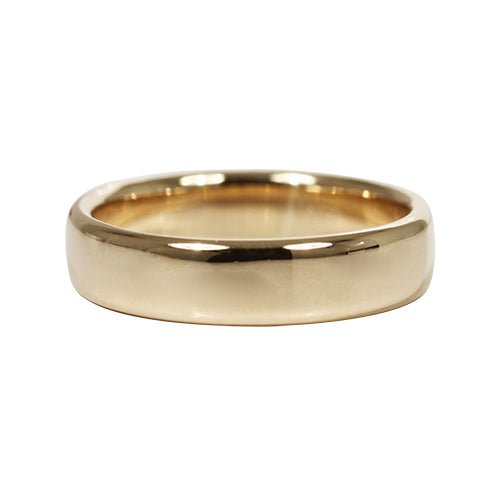 COMFORT FLAT TOP WEDDING BAND IN HIGH POLISH YELLOW GOLD - ALL RINGS