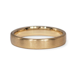 COMFORT FLAT TOP WEDDING BAND IN MATTE ROSE GOLD - ALL RINGS