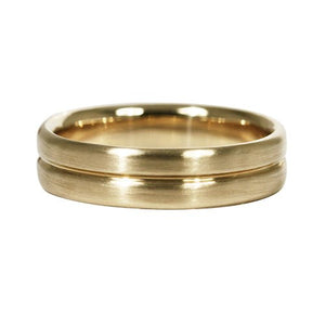 CENTER GROOVE WEDDING BAND IN YELLOW GOLD - ALL RINGS