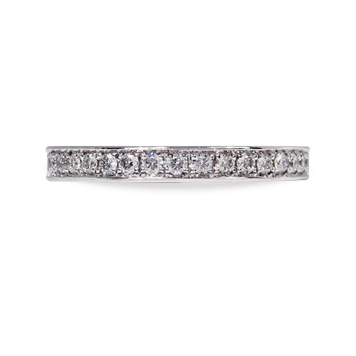 HALF ETERNITY DIAMOND WEDDING BAND IN WHITE GOLD - ANNIVERSARY & CELEBRATION RINGS