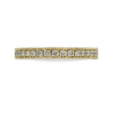 HALF ETERNITY MILGRAINED DIAMOND BAND IN YELLOW GOLD - 