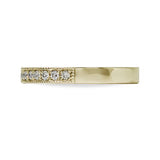 HALF ETERNITY MILGRAINED DIAMOND BAND IN YELLOW GOLD - 