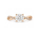 INFINITY TWIST DIAMOND ENGAGEMENT RING IN ROSE GOLD - ALL RINGS