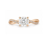 INFINITY TWIST DIAMOND ENGAGEMENT RING IN ROSE GOLD - ALL RINGS