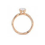 INFINITY TWIST DIAMOND ENGAGEMENT RING IN ROSE GOLD - ALL RINGS