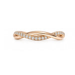 INFINITY TWIST DIAMOND WEDDING BAND IN ROSE GOLD - ALL RINGS