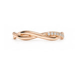 INFINITY TWIST DIAMOND WEDDING BAND IN ROSE GOLD - ALL RINGS