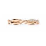 INFINITY TWIST DIAMOND WEDDING BAND IN ROSE GOLD - ALL RINGS