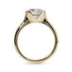 LAB GROWN DIAMOND SEMI BEZEL SETTING RING IN 14K YELLOW GOLD - ALL ENGAGEMENT RINGS