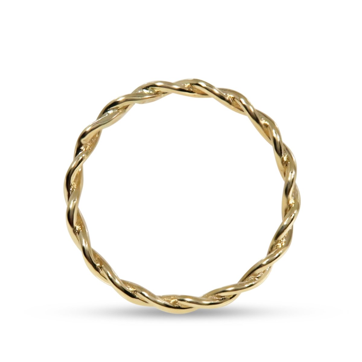 TWISTED WIRE BAND IN 14K YELLOW GOLD - ALL RINGS