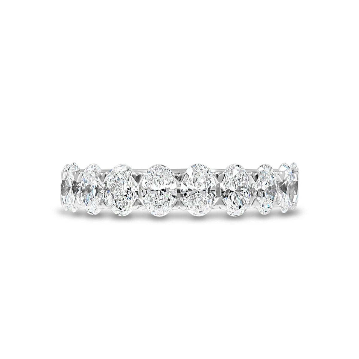 OVAL DIAMOND SHARED CLAW RING IN 14K WHITE GOLD - ALL RINGS