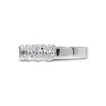 OVAL DIAMOND SHARED CLAW RING IN 14K WHITE GOLD - ALL RINGS