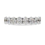 OVAL DIAMOND SHARED CLAW RING IN 14K WHITE GOLD - ALL RINGS