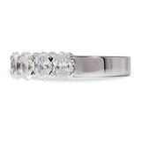 OVAL DIAMOND SHARED CLAW RING IN 14K WHITE GOLD - ALL RINGS