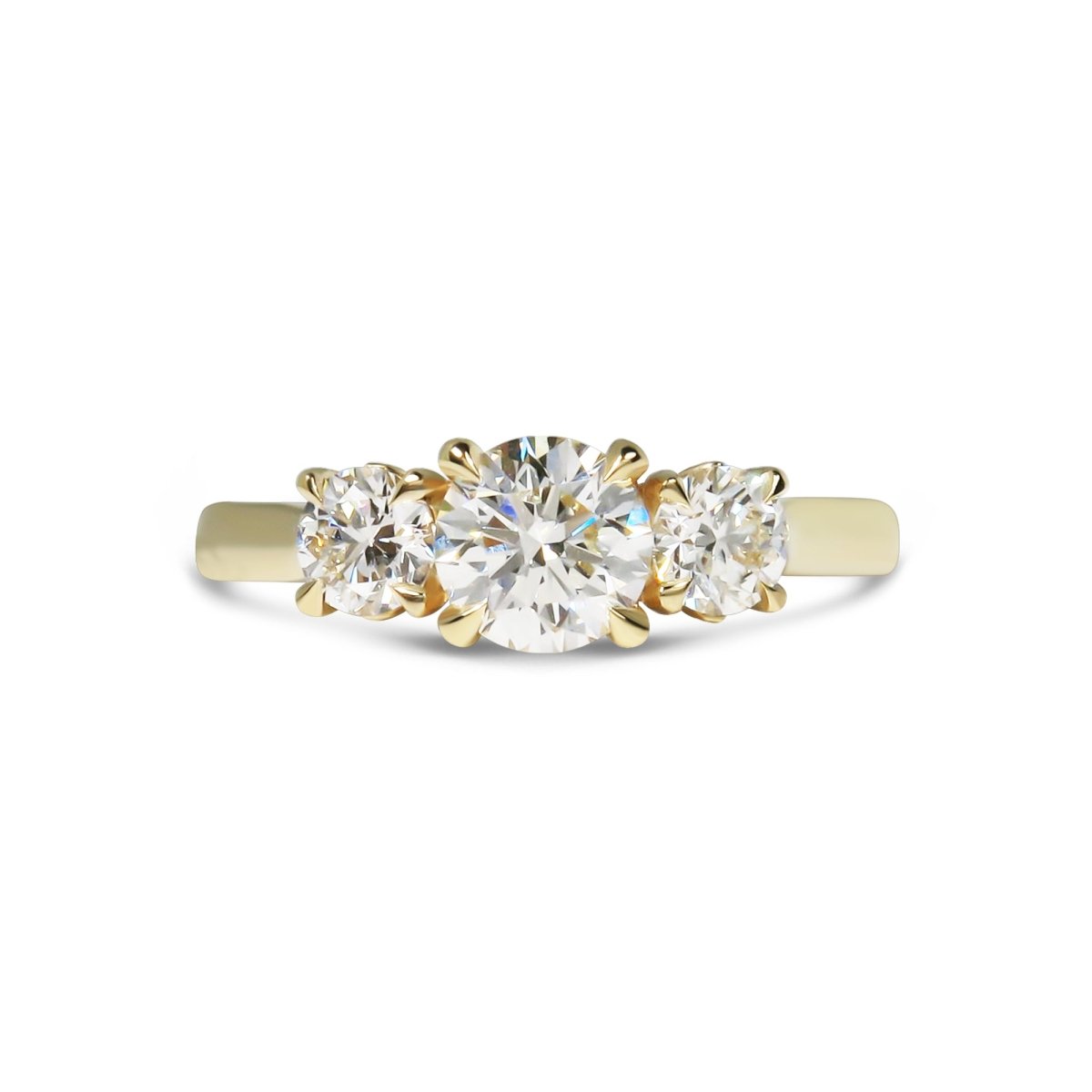 TRIPLE BLOSSOM RING IN 14K YELLOW GOLD - 