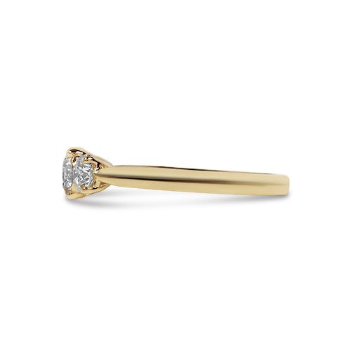 TRIPLE BLOSSOM RING IN 14K YELLOW GOLD - 