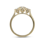 TRIPLE BLOSSOM RING IN 14K YELLOW GOLD - 