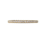 1.2MM SHARED CLAW U SETTING HALF ETERNITY DIAMOND BAND IN YELLOW GOLD - 