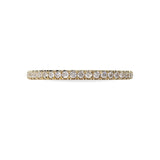 1.2MM SHARED CLAW U SETTING HALF ETERNITY DIAMOND BAND IN YELLOW GOLD - 