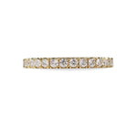 1.8MM SHARED CLAW U SETTING HALF ETERNITY DIAMOND BAND IN YELLOW GOLD - 