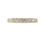 2.0MM SHARED CLAW U SETTING HALF ETERNITY DIAMOND BAND IN YELLOW GOLD - 