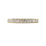 2.0MM SHARED CLAW U SETTING HALF ETERNITY DIAMOND BAND IN YELLOW GOLD - 