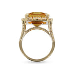 CITRINE HALO RING IN 14K YELLOW GOLD - ALL RINGS