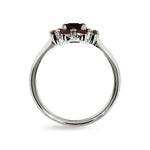 COUNTESS RUBY HALO RING IN PLATINUM - 