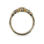 GEORGETLE RING WITH BLUE GREEN SAPPHIRE IN 14K YELLOW GOLD - ALL RINGS