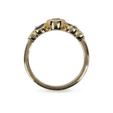 GEORGETLE RING WITH BLUE GREEN SAPPHIRE IN 14K YELLOW GOLD - ALL RINGS